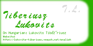 tiberiusz lukovits business card